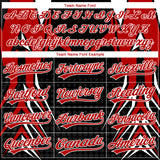 Custom Stitched Red Black-White 3D Pattern Design E-sports Pullover Sweatshirt Hoodie