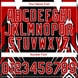 Custom Stitched Red Black-White 3D Pattern Design E-sports Pullover Sweatshirt Hoodie