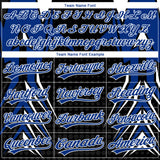 Custom Stitched Royal Black-White 3D Pattern Design E-sports Pullover Sweatshirt Hoodie