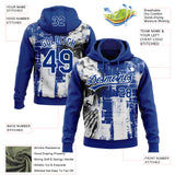 Custom Stitched Royal Black-White 3D Pattern Design Religion Jesus Christ Pullover Sweatshirt Hoodie