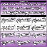 Custom Stitched Medium Purple White-Black 3D Pattern Design Religion The Virgin Mary Pullover Sweatshirt Hoodie