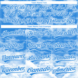 Custom Stitched Powder Blue White 3D Pattern Design Religion The Virgin Mary Pullover Sweatshirt Hoodie