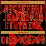 Custom Stitched Red Black-Old Gold 3D Pattern Design Knight Pullover Sweatshirt Hoodie