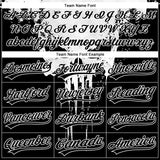 Custom Stitched Black White 3D Skull Pattern Pullover Sweatshirt Hoodie