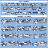 Custom Stitched Light Blue White-Black 3D Skull Pattern Pullover Sweatshirt Hoodie