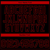 Custom Stitched Black Red 3D Skull Pattern Pullover Sweatshirt Hoodie