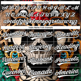 Custom Stitched Black White 3D Skull Pattern Pullover Sweatshirt Hoodie