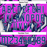 Custom Purple US Navy Blue Red-White 3D Pattern Cyber Mecha E-sport Hockey Jersey