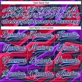 Custom Black US Navy Blue Purple Pink-White 3D Pattern Cyber Mecha E-sport Hockey Jersey