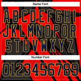 Custom Red Navy Black Gold-White 3D Pattern Cyber Mecha E-sport Hockey Jersey