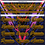 Custom Purple Brown Orange Black-Yellow 3D Pattern Cyber Mecha E-sport Hockey Jersey