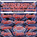 Custom Royal Red Pink Black-White 3D Pattern Cyber Mecha E-sport Hockey Jersey