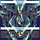 Custom Red Brown Blue Yellow-White 3D Pattern Cyber Mecha E-sport Hockey Jersey