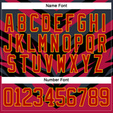 Custom Navy Red Black Yellow-White 3D Pattern Cyber Mecha E-sport Hockey Jersey