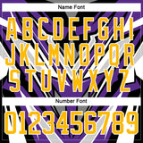 Custom Purple Gold Black Gray-White 3D Pattern Cyber Mecha E-sport Hockey Jersey