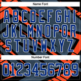 Custom Gray Royal Orange Black-White 3D Pattern Cyber Mecha E-sport Hockey Jersey
