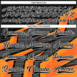 Custom Gray Black Gold Orange-White 3D Pattern Cyber Mecha E-sport Hockey Jersey