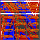 Custom Blue Red Navy Yellow-White 3D Pattern Cyber Mecha E-sport Hockey Jersey