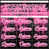 Custom Black Pink Steel Gray-White 3D Pattern Dripping Splatter Hockey Lace Neck Jersey