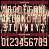 Custom Black City Cream Crimson-Steel Gray 3D Pattern Dripping Splatter Hockey Lace Neck Jersey