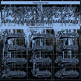 Custom Black Light Blue Steel Gray-White 3D Pattern Dripping Splatter Hockey Lace Neck Jersey