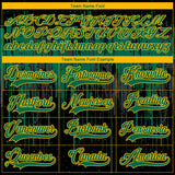 Custom Black Kelly Green Gold Steel Gray-White 3D Pattern Dripping Splatter Hockey Lace Neck Jersey