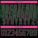 Custom Black Green Pink Steel Gray-White 3D Pattern Dripping Splatter Hockey Lace Neck Jersey