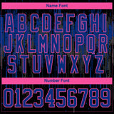 Custom Black Royal Pink Steel Gray-White 3D Pattern Dripping Splatter Hockey Lace Neck Jersey