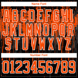 Custom Black Orange Steel Gray-White 3D Pattern Dripping Splatter Hockey Lace Neck Jersey