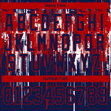 Custom Navy Red-White 3D Pattern Dripping Splatter Hockey Lace Neck Jersey