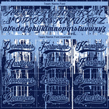 Custom Navy Light Blue-White 3D Pattern Dripping Splatter Hockey Lace Neck Jersey