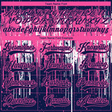 Custom Navy Pink-White 3D Pattern Dripping Splatter Hockey Lace Neck Jersey