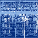 Custom Royal Light Blue-White 3D Pattern Dripping Splatter Hockey Lace Neck Jersey