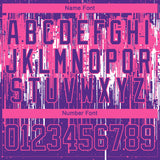 Custom Purple Pink-White 3D Pattern Dripping Splatter Hockey Lace Neck Jersey