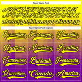 Custom Light Yellow Purple Lakes Blue-Black 3D Pattern Abstract Gradient Halftone Hockey Lace Neck Jersey