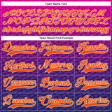 Custom Hot Pink Orange Purple Yellow-Cream 3D Pattern Abstract Gradient Halftone Hockey Lace Neck Jersey