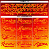 Custom Red Fire Red Gold-Black 3D Pattern Abstract Gradient Halftone Hockey Lace Neck Jersey