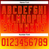 Custom Red Fire Red Gold-Black 3D Pattern Abstract Gradient Halftone Hockey Lace Neck Jersey