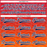 Custom Red Navy Yellow-White 3D Pattern Abstract Gradient Halftone Hockey Lace Neck Jersey