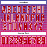 Custom Purple Red Pink-White 3D Pattern Abstract Gradient Halftone Hockey Lace Neck Jersey