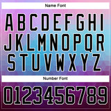 Custom Purple Black Blue-White 3D Pattern Abstract Gradient Halftone Hockey Lace Neck Jersey