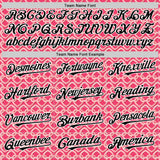 Custom Neon Pink Black-White Valentine's Day Love Heart Authentic Baseball Jersey