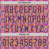 Custom Pink Purple-Yellow Valentine's Day Line Authentic Baseball Jersey