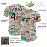 Custom Gray Brown-White Valentine's Day Love Authentic Baseball Jersey