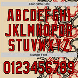 Custom City Cream Red-Black Valentine's Day Love Heart Authentic Baseball Jersey