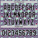 Custom Purple Black Green-White Valentine's Day Love Heart Authentic Baseball Jersey