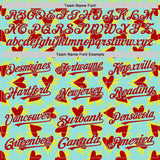 Custom Ice Blue Red Valentine's Day Love Heart Authentic Baseball Jersey