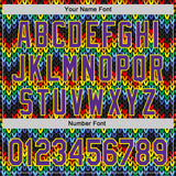 Custom Black Purple-Light Yellow Valentine's Day Love Heart Pride Month Love Is Love Authentic Baseball Jersey