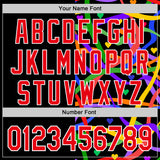 Custom Black Fire Red-White Valentine's Day Love Heart Pride Month Love Is Love Authentic Baseball Jersey