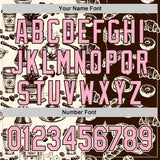 Custom Brown Light Pink-Cream Valentine's Day Bagel Meets Coffee Authentic Baseball Jersey